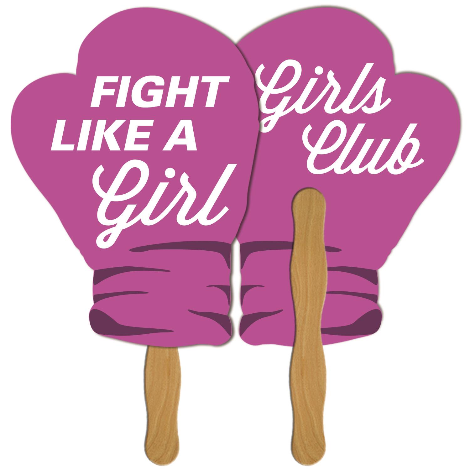 LF149 Boxing Glove Hand Fan Full Color (2 Sides)