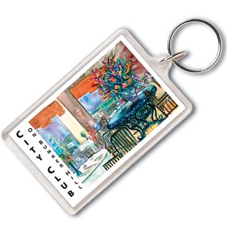 84335-D - Jumbo Rectangle Acrylic Keytags