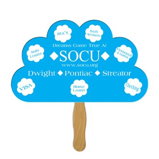 BF-35 - Peacock / Cloud Hand Fan
