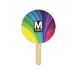 DMBF-6 - Round Mini Hand Fan Full Color (2 Sides)