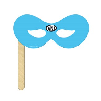 DMKF-4 - Superhero Mask on a Stick Printed Full Color