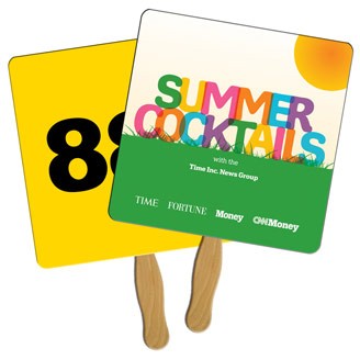 DSWFA-5 - Square Auction Sandwiched Hand Fan Full Color