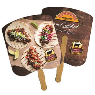EZ-20 - Bread Slice Hand Fan Full Color (2 Sides)