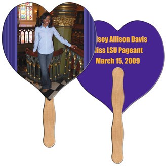 FLF-10 - Heart Fast Hand Fan (2 Sides) 1 Day