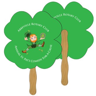 FLF-119 - Clover Fast Hand Fan (2 Sides) 1 Day