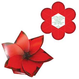 GC4P - Poinsettia Gift Card Holder/Holiday Card