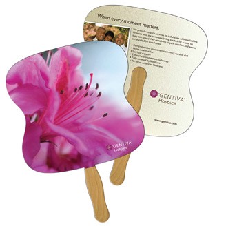 LF-1 - Hourglass Hand Fan Full Color (2 Sides)