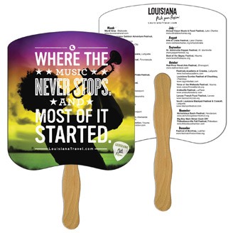 LF-20 - Bread Slice Hand Fan Full Color (2 Sides)