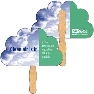 LF-35 - Peacock / Cloud Hand Fan Full Color (2 Sides)