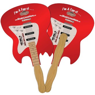 LF-90 - Electric Guitar Hand Fan Full Color (2 Sides)