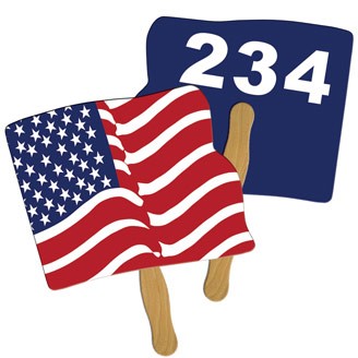 LFA-8 - Flag Auction Hand Fan Full Color
