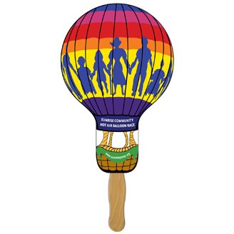 EZX-4 - Balloon/Light Bulb Hand Fan Full Color (1 Side)