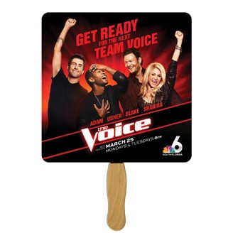 LFX-5 - Square Hand Fan Full Color (1 Side)