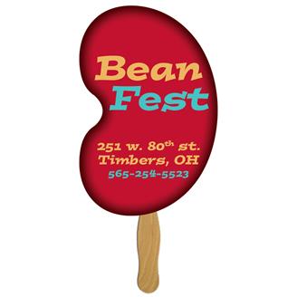 LFX-143 - Bean Hand Fan Full Color (1 Side)