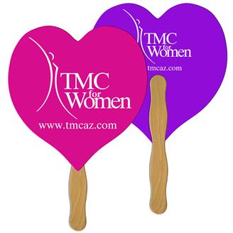 LF-10 - Heart Hand Fan Full Color (2 Sides)