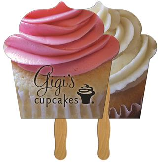 EZ-148 - Cupcake Hand Fan Full Color (2 Sides)