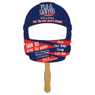 RS-12B - Helmet Front Recycled Hand Fan