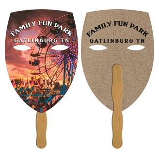 RS-153 - Mask Shape Recycled Hand Fan