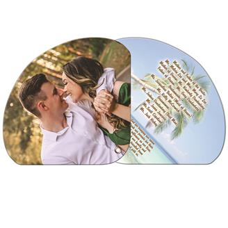 WEF-1 - Wedding Two Part Expandable Hand Fan w/ Decorated Edge Full Color