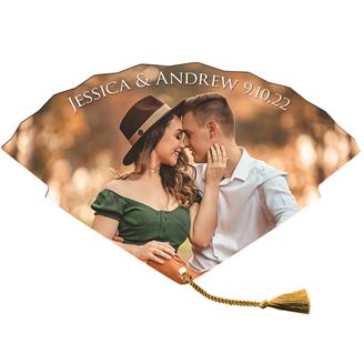 WHF-93 - Tassel Wedding Hand Fan tassel included