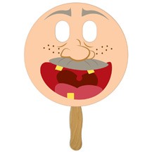 Circle w/ eyes cut out Hand Fan