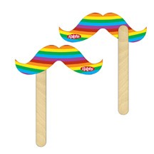 Mustache on a Stick Full Color