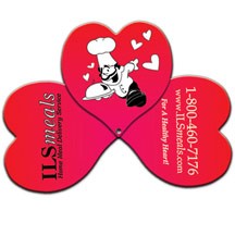 3 Part Expandable Heart Hand Fan