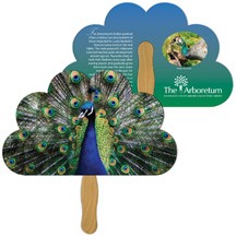 Peacock/Cloud Fast Hand Fan (2 Sides) 1 Day