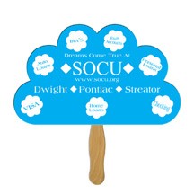 Peacock/Cloud Fast Hand Fan (1 Side) 1 Day