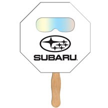 Stop Sign Hand Fan with Fireworks Film