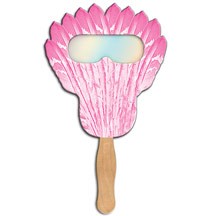 Feather Hand Fan with Fireworks Film