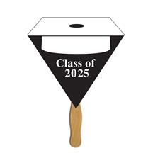 Triangular Graduate Hand Fan w/ White Hat