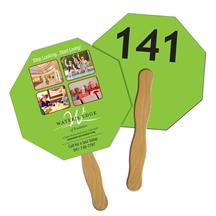 Stop Sign / Octagon Auction Hand Fan Full Color