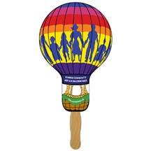Balloon/Light Bulb Hand Fan Full Color (1 Side)